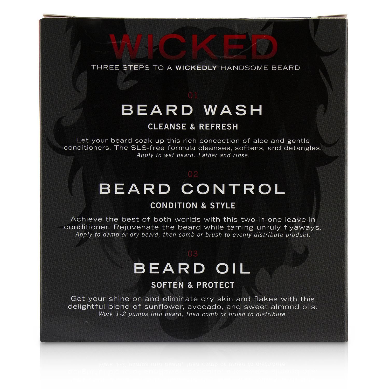 Billy Jealousy Set Trío Wicked Beard Care: 1x Jabón de Barba 60ml + 1x Control de Barba 60ml + 1x Aceite de Barba 60ml 3pcs