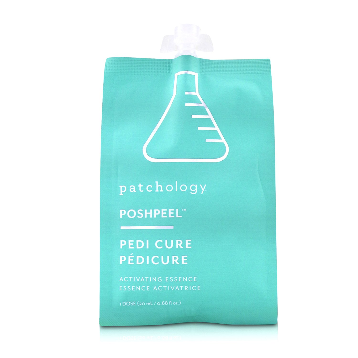 Patchology PoshPeel Pedi Cure - Gently Exfoliates & Resurfaces Feet (2 Treatments) 4x20ml/0.68oz