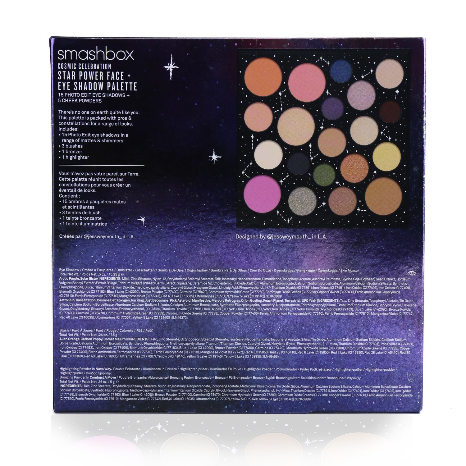 Smashbox Cosmic Celebration Star Power Face + Eye Shadow Palette (3x Blush +1x Highlighting Powder + 1x Bronzing Powder +15x Eye Shadow) 28.75g/0.9oz