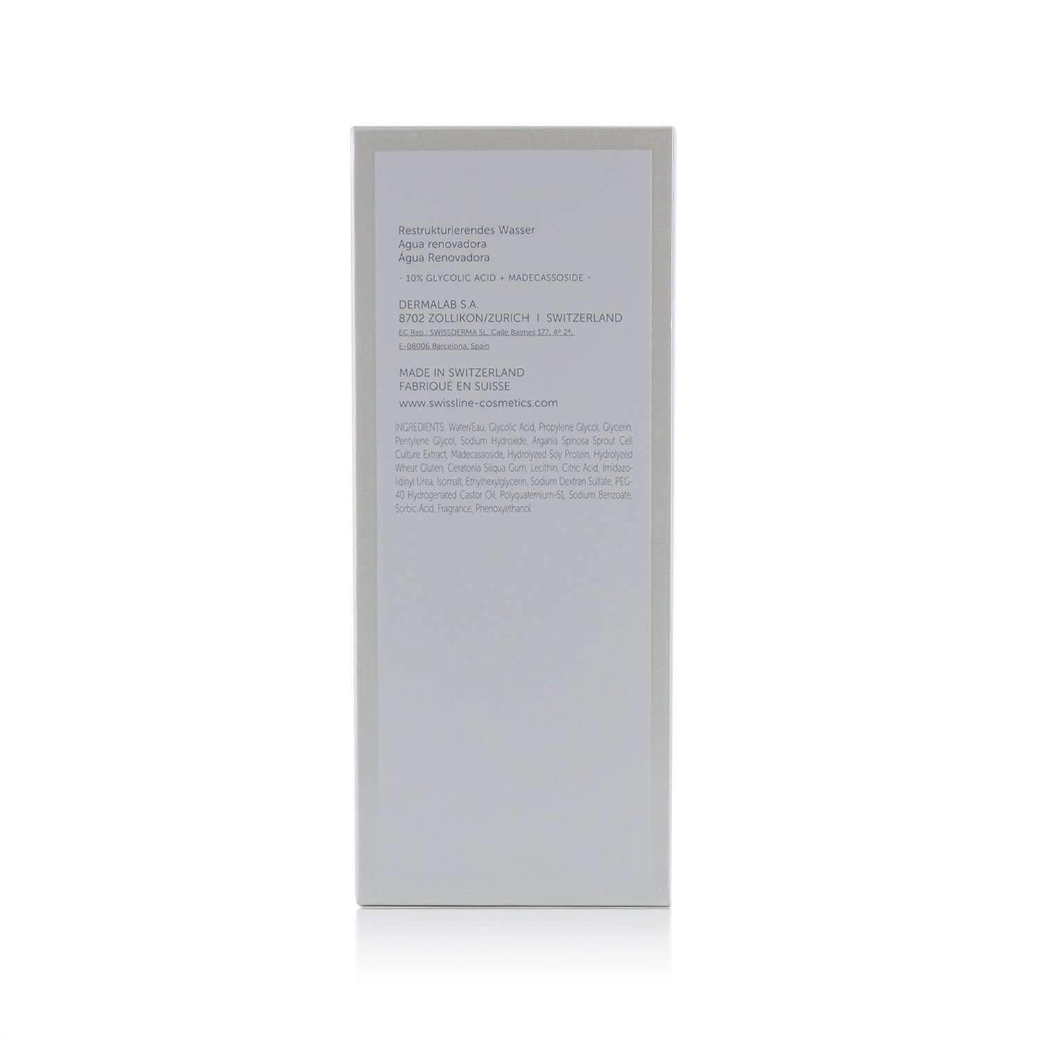 Swissline Cell Shock Age Intelligence Resurfacing Water - 10% Glycolic Acid + Madecassoside 100ml/3.4oz