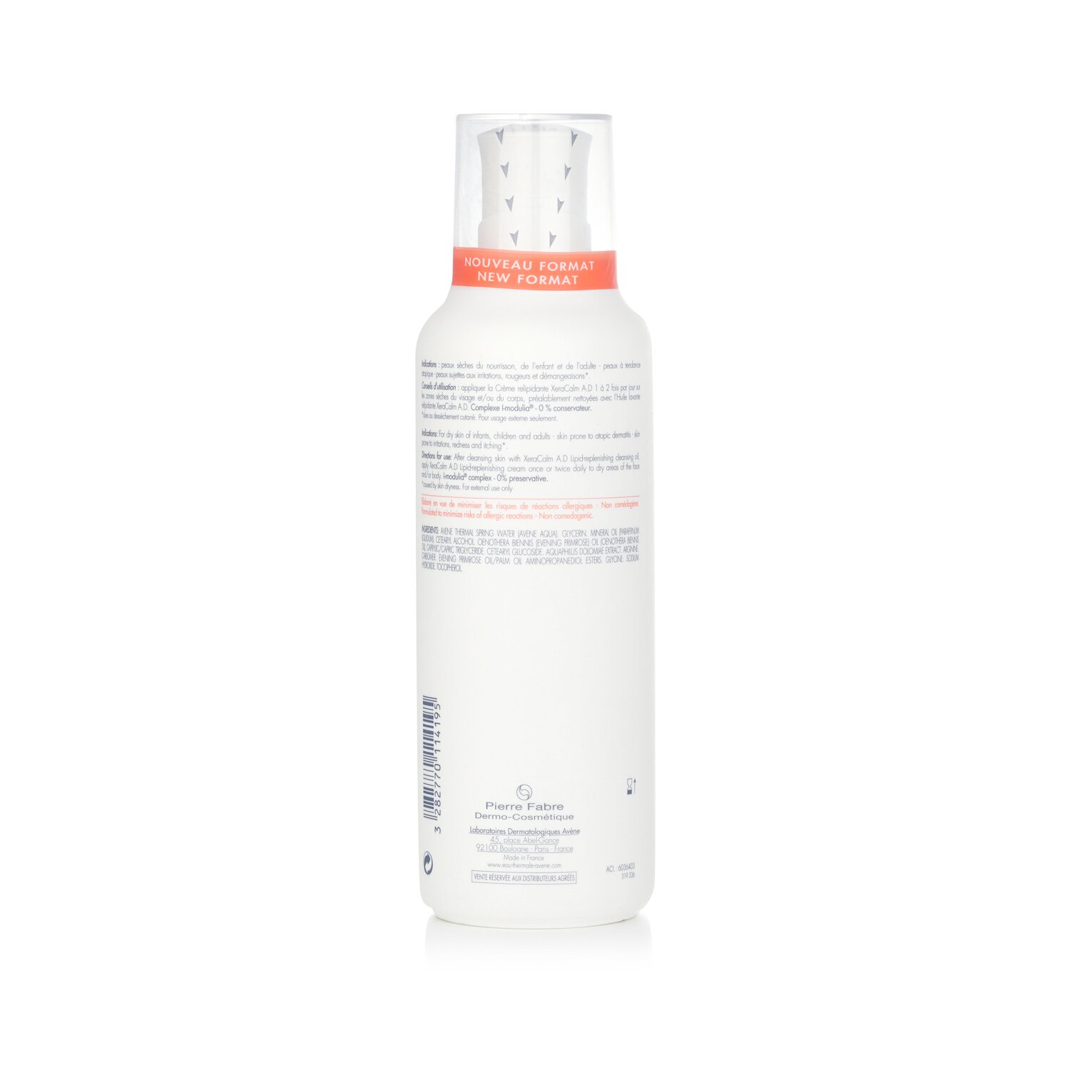 Avene XeraCalm AD Липидовъзстановяващ крем - за суха кожа, склонна към атопичен дерматит или сърбеж 400ml/13.5oz