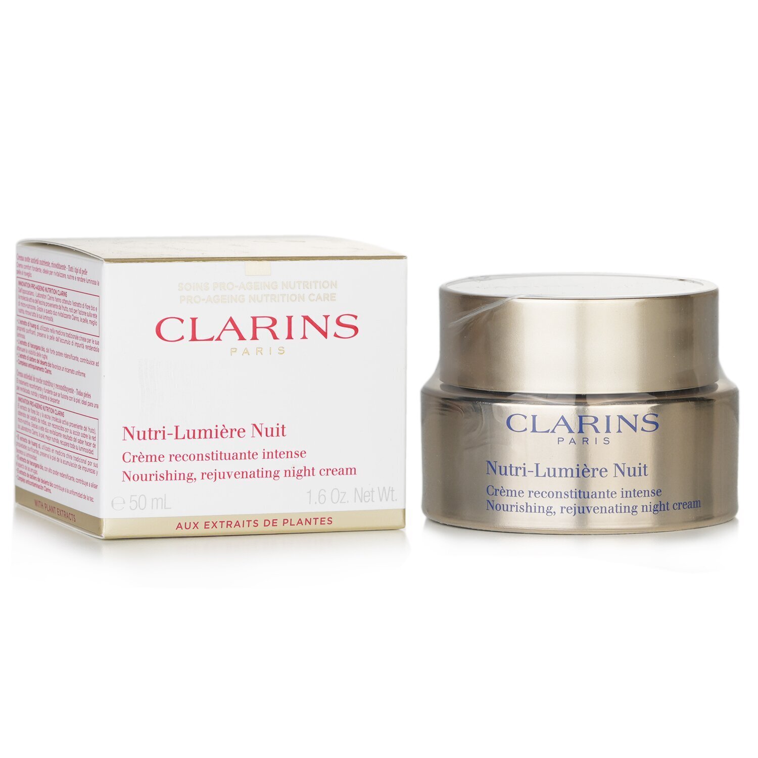 Clarins Nutri-Lumiere Nuit Nourishing, Rejuvenating Night Cream(Random Packaging) 50ml/1.6oz