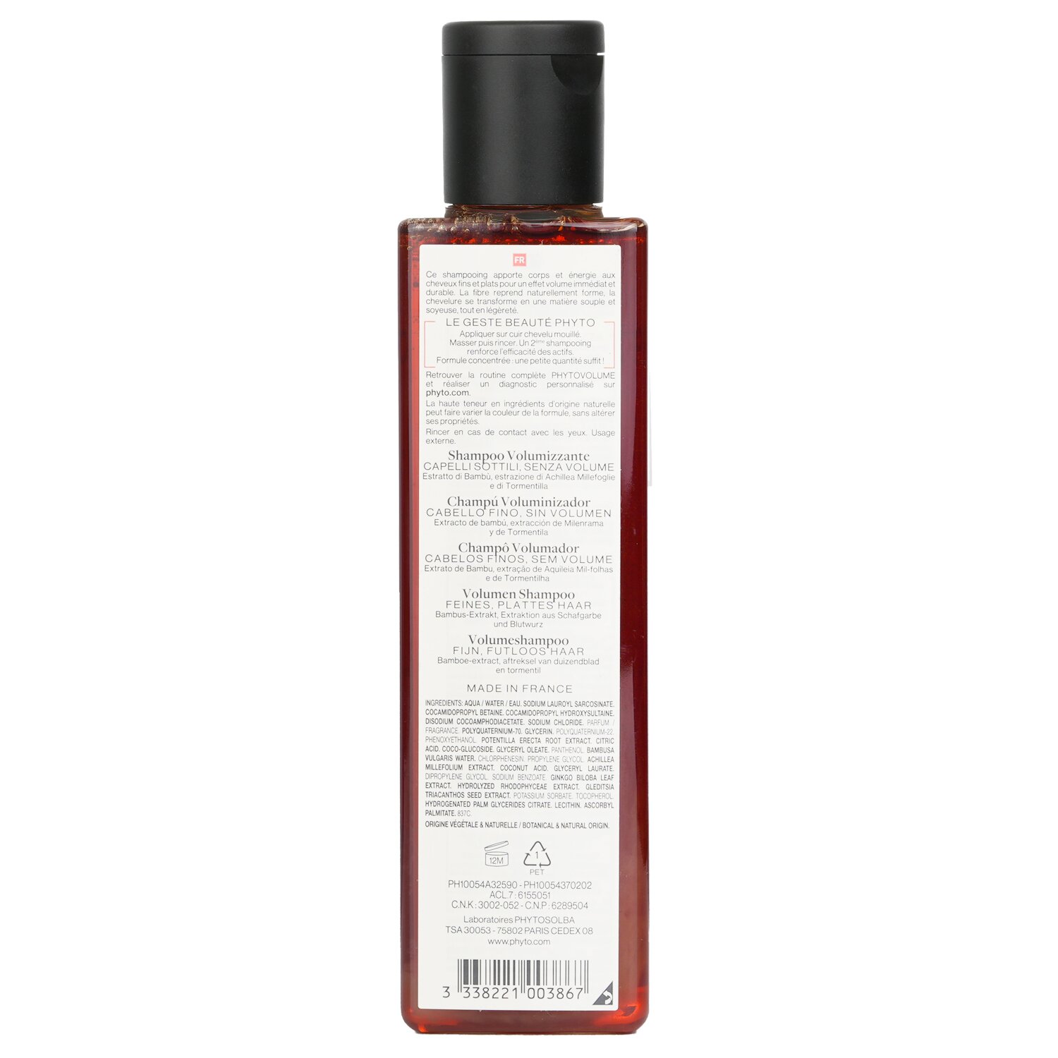 Phyto PhytoVolume Volumizing Shampoo (Fine, Flat Hair) (Random Packaging) 250ml/8.45oz