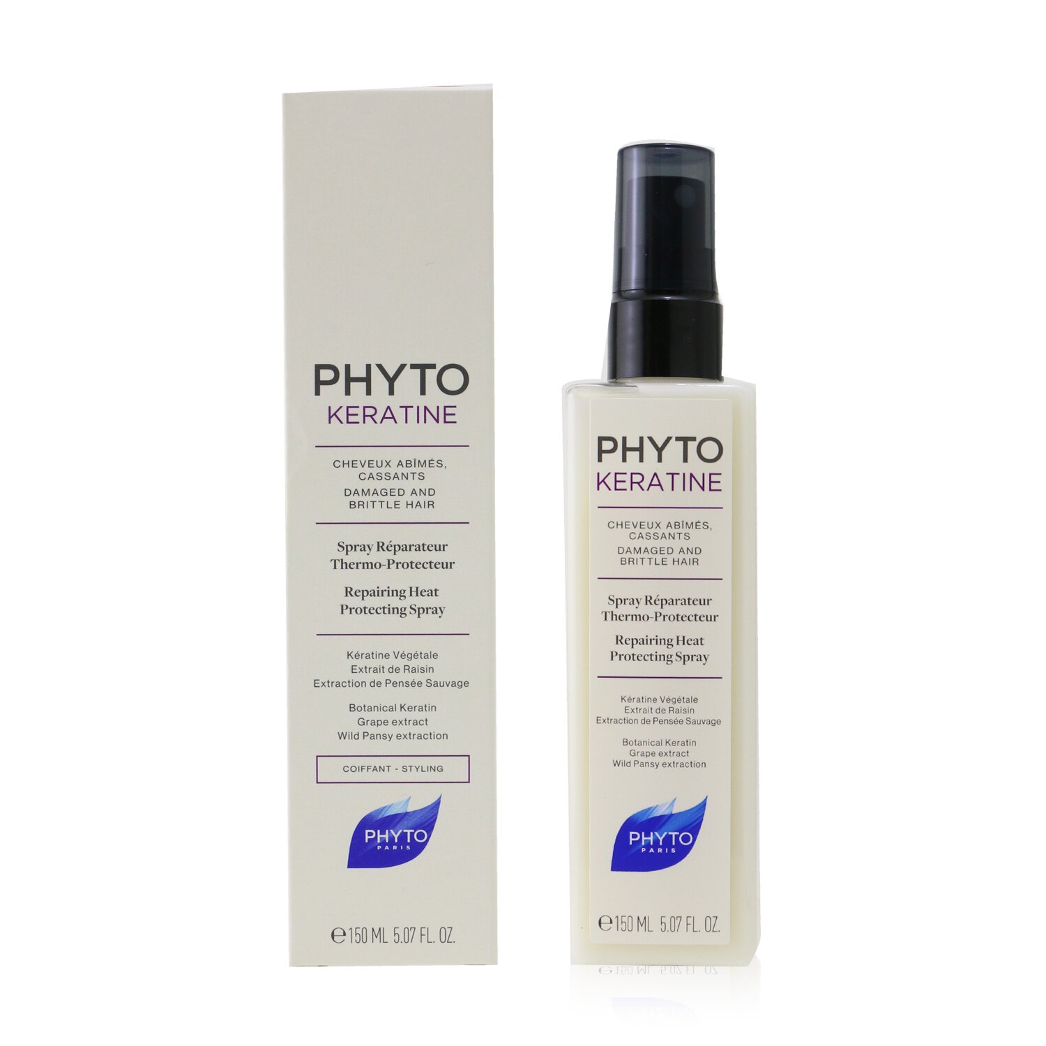 Phyto PhytoKeratine Spray Protección Reparador de Cabello (Cabello Dañado y Débil) 150ml/5.07oz