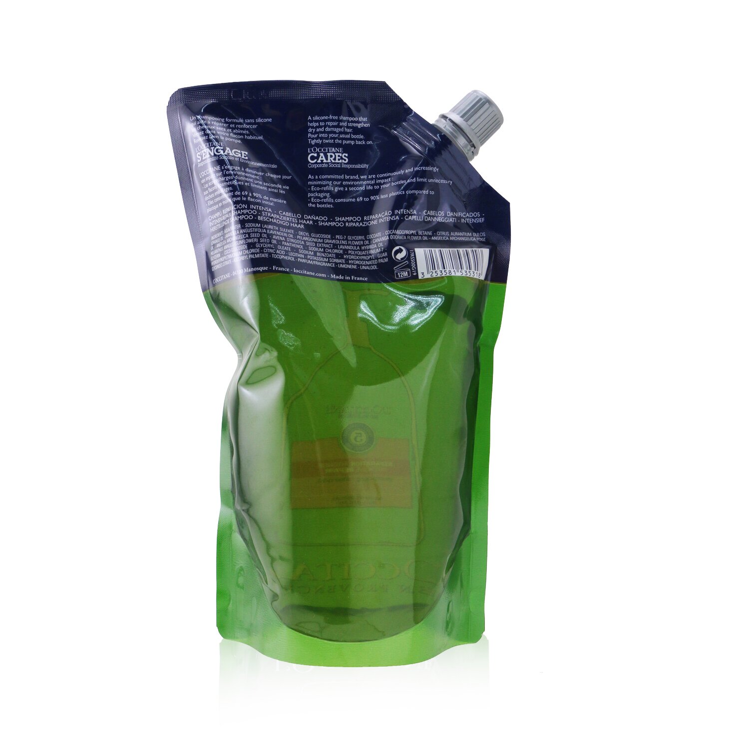 L'Occitane شامبو مرمم مكثف Aromachologie (للشعر التالف) (عبوة صديقة للبيئة) 500ml/16.9oz