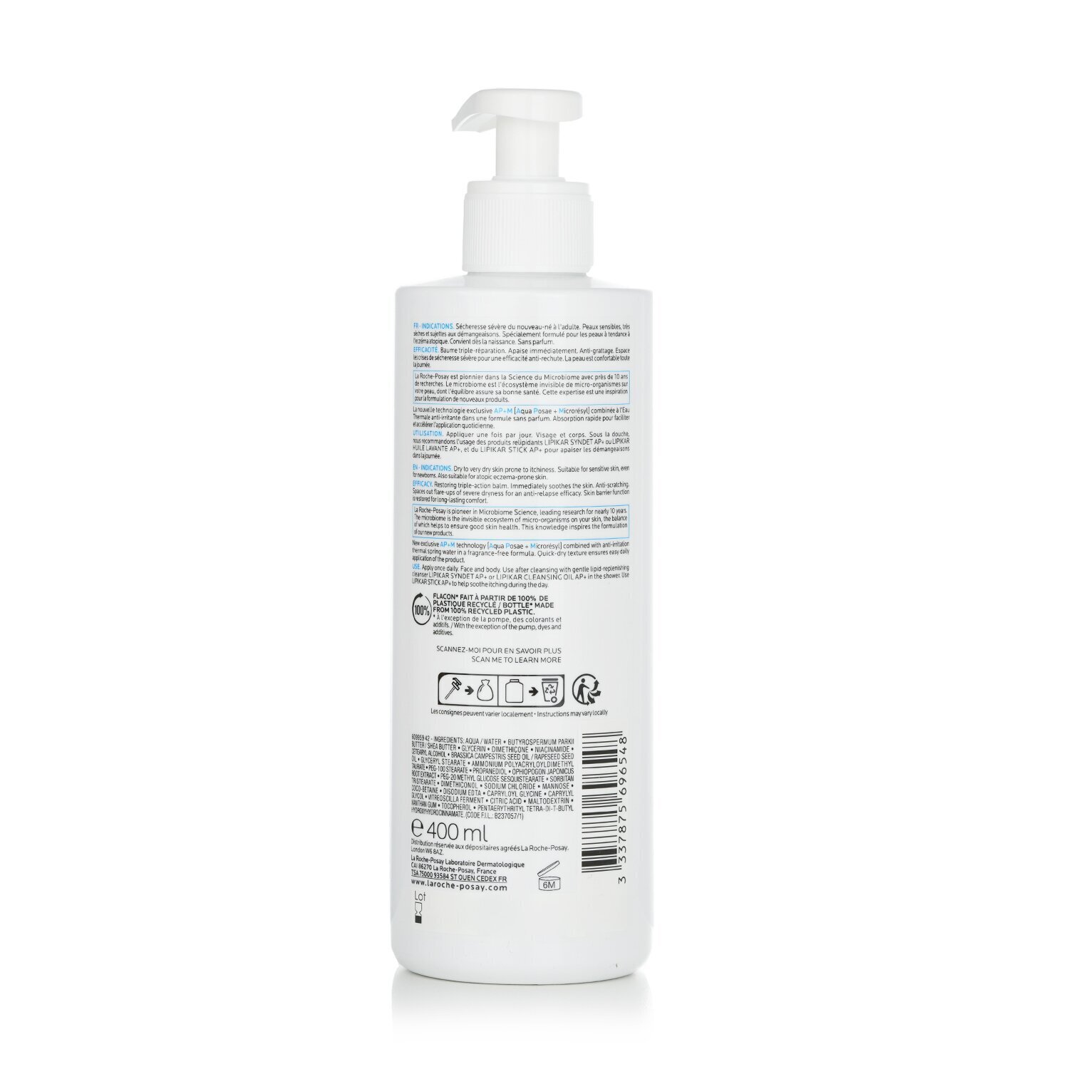 La Roche Posay Lipikar Baume AP+M Triple-Action Balm - Anti-Scratching, Anti Dry Skin Flare-Ups, Immediate Soothing(Random Packaging) 400ml/13.5oz
