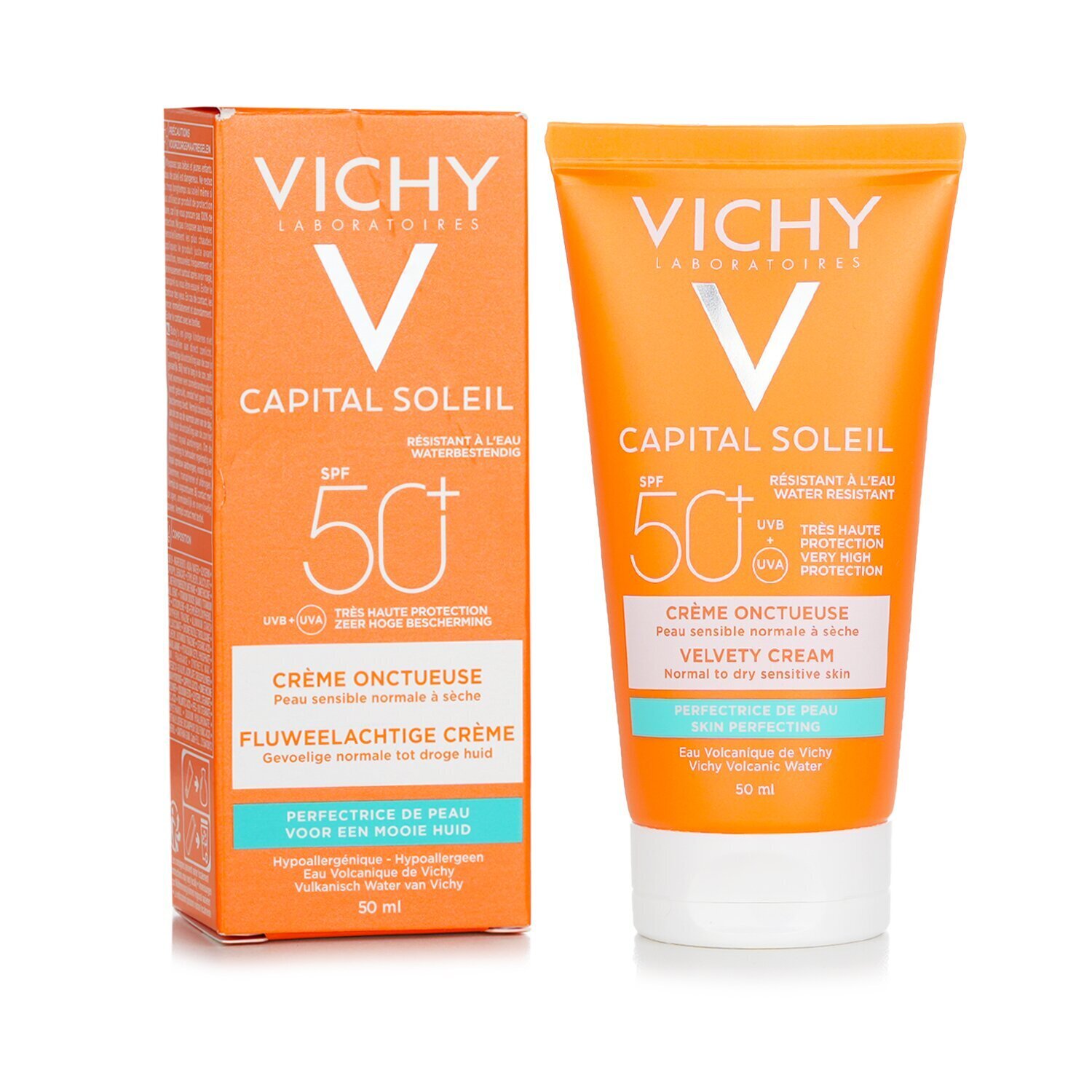 Vichy Capital Soleil Velvety Protective Cream SPF 50 - Water Resistant (Normal to Dry Skin)(Random Packaging) 50ml