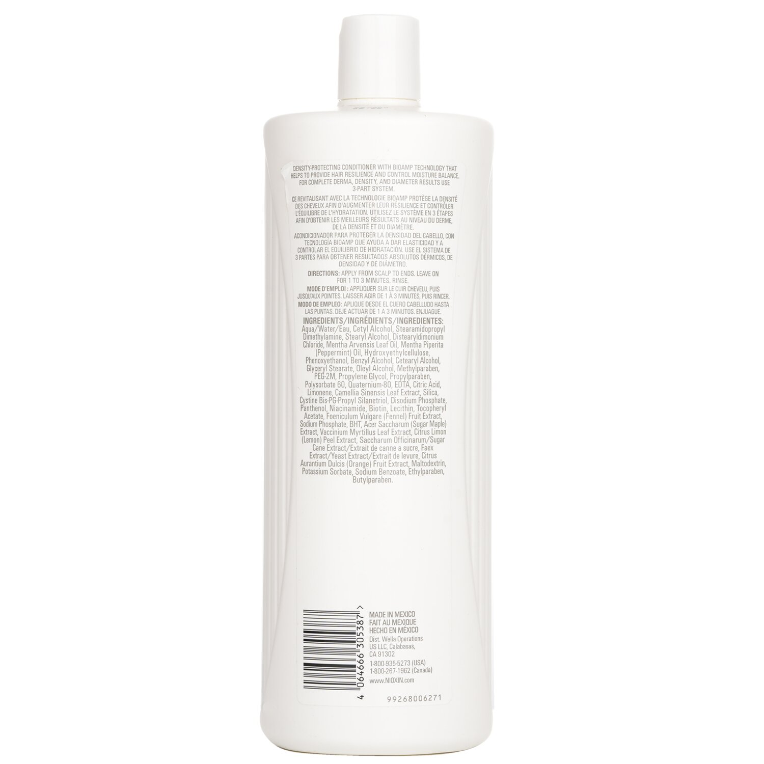 Nioxin Density System 3 Scalp Therapy Conditioner (Colored Hair, Light Thinning, Color Safe) (Packaging Random Pick) 1000ml/33.8oz