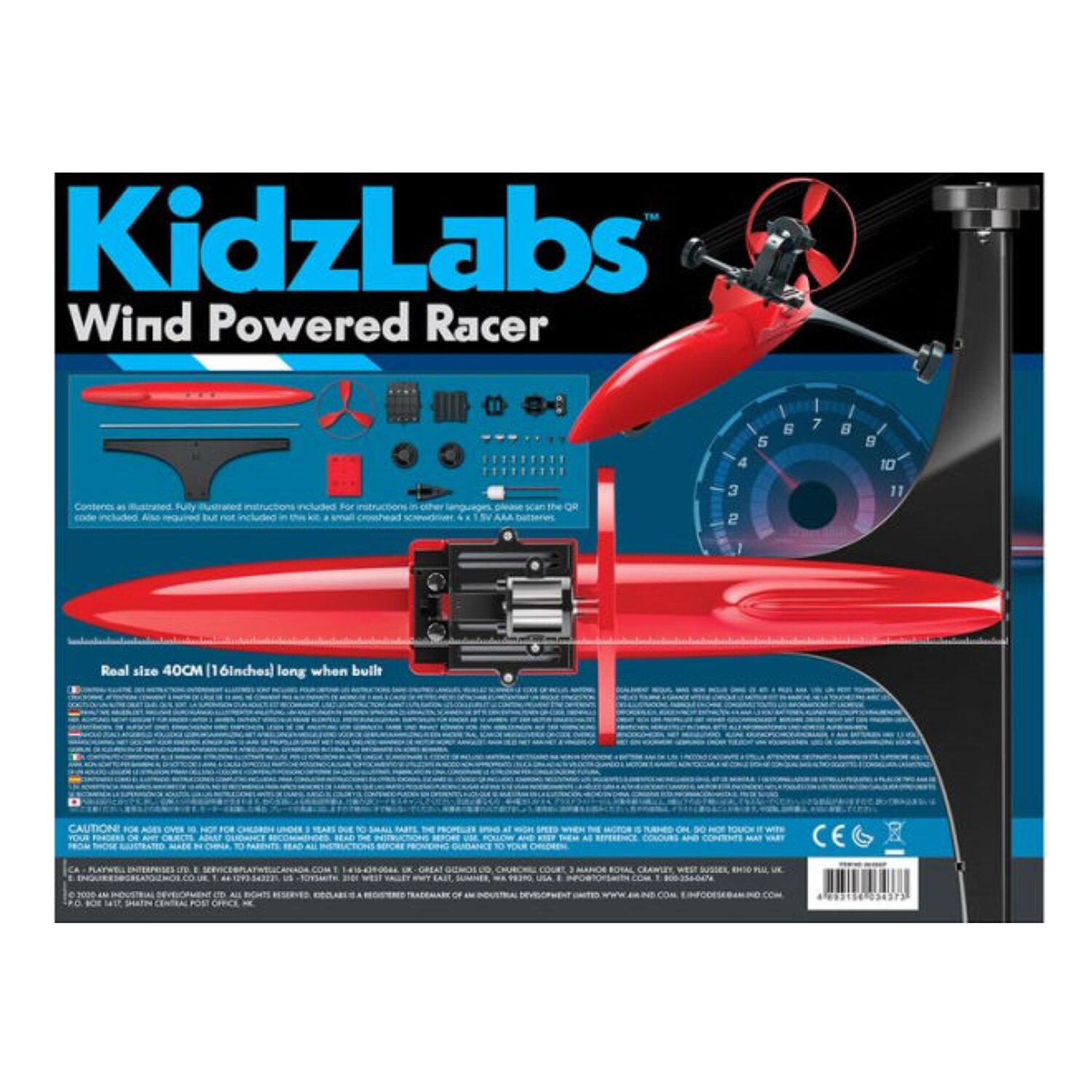 4M KidzLabs/Wind Powered Racer 38x29x7cm