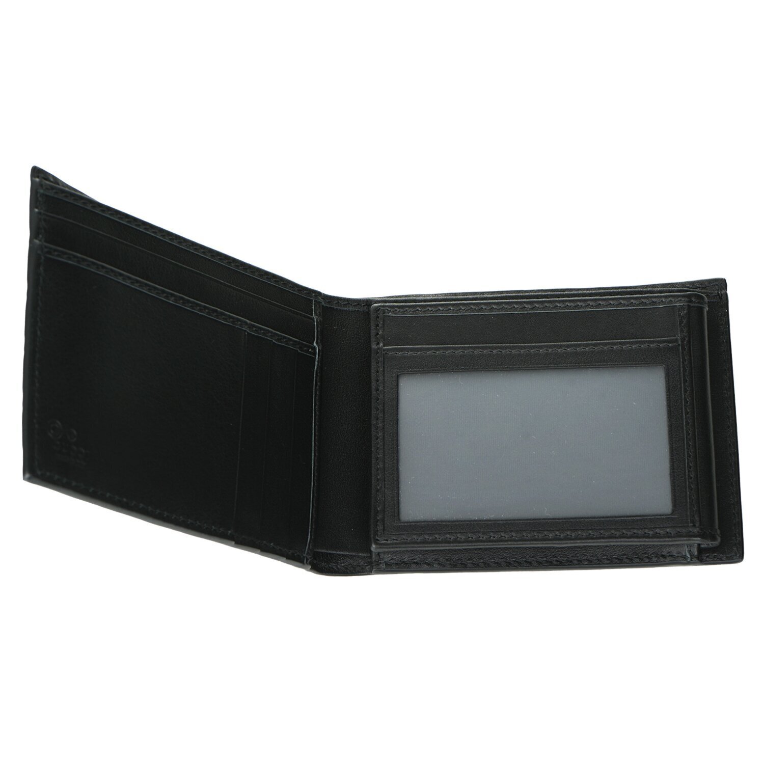 Gucci Leather Micro GG Guccissima Trifold Wallet 217044 Black