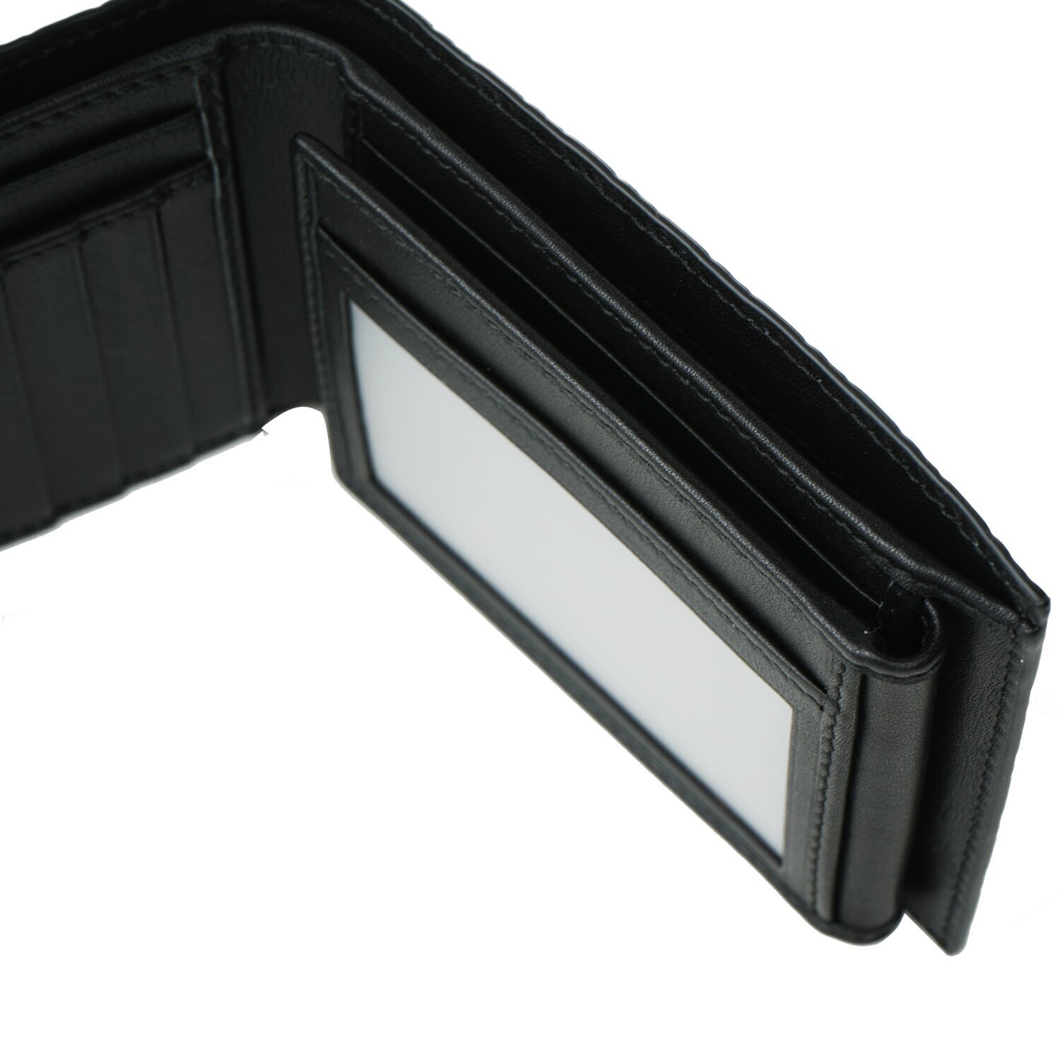 Gucci Leather Micro GG Guccissima Trifold Wallet 217044 Black