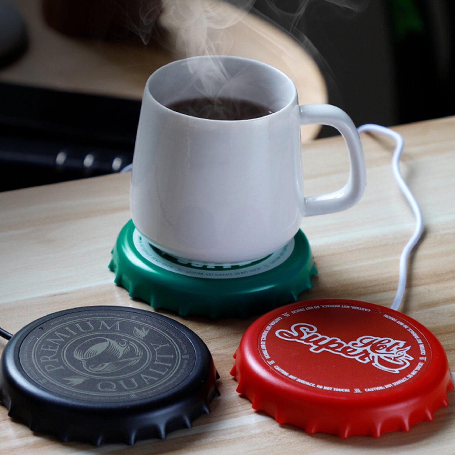 Happythings USB Mug Warmer - Green 11x11x2cm