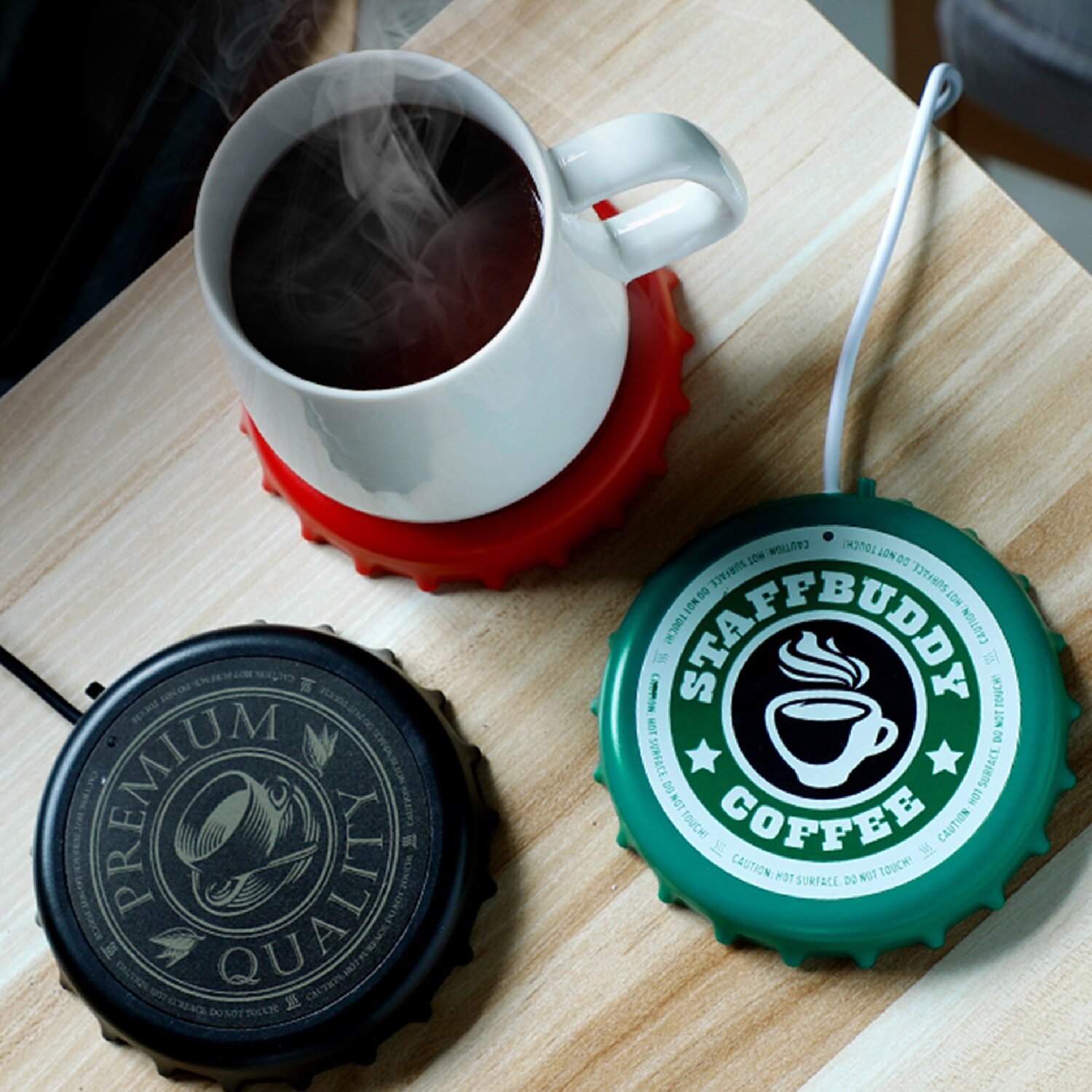 Happythings USB Mug Warmer - Black 11x11x2cm
