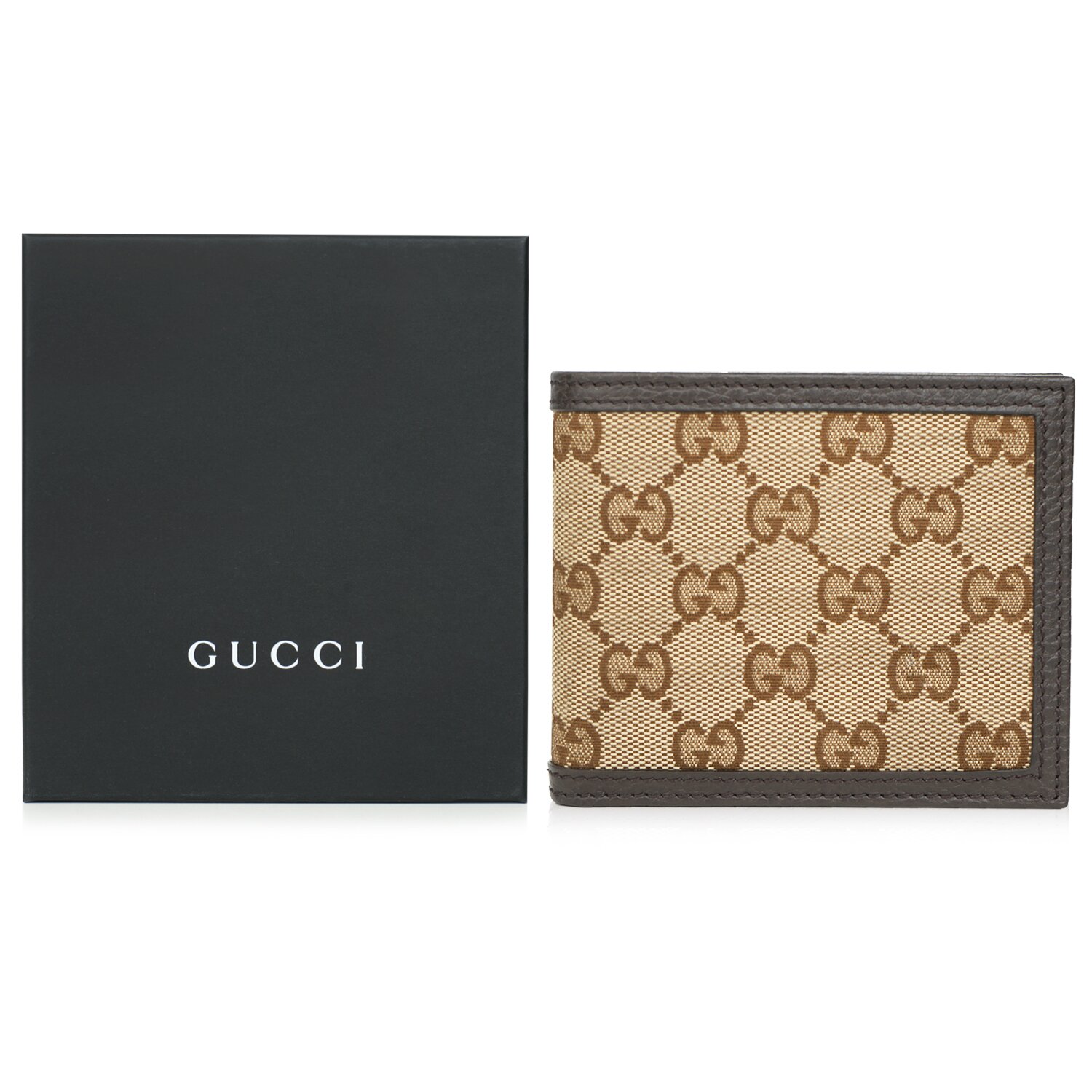 Gucci Signature Bifold Wallet 260987 Brown Brown