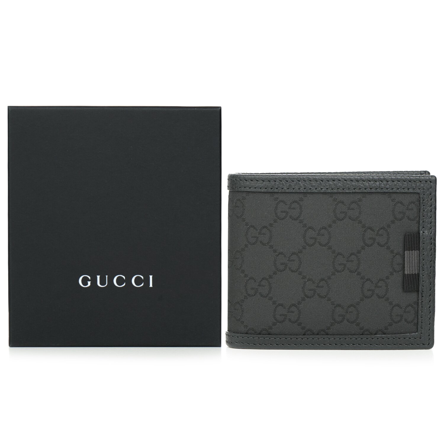 Gucci Signature Bifold Wallet 260987 Black Black