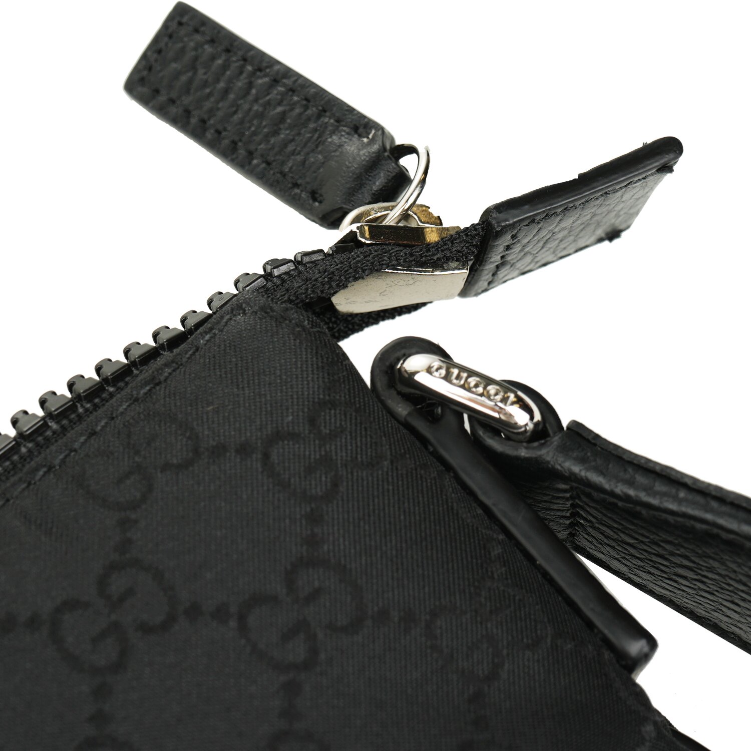 Gucci Double zip small messenger 449185 Black