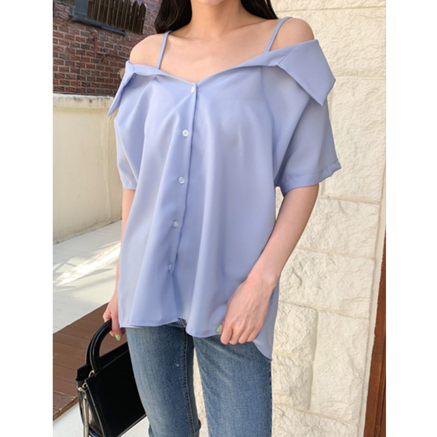 Trendywhere Off-shoulder Shirt Free (XS-L)
