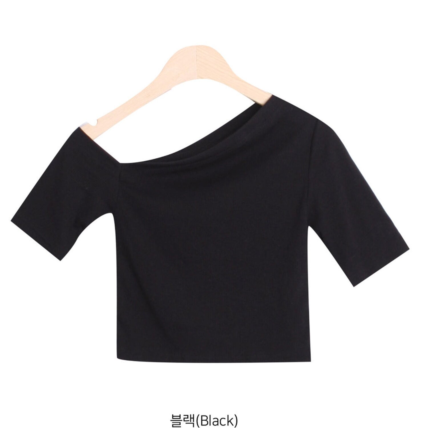 Trendywhere Slim Fit One Shoulder Crop Top Free (XS-S)