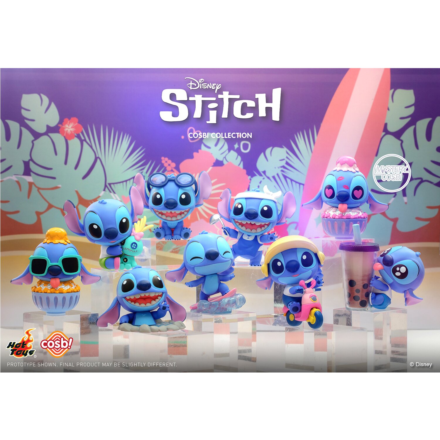 Hot Toys Stitch Cosbi Collection (Case of 8 Blind Boxes) 25x11x13cm