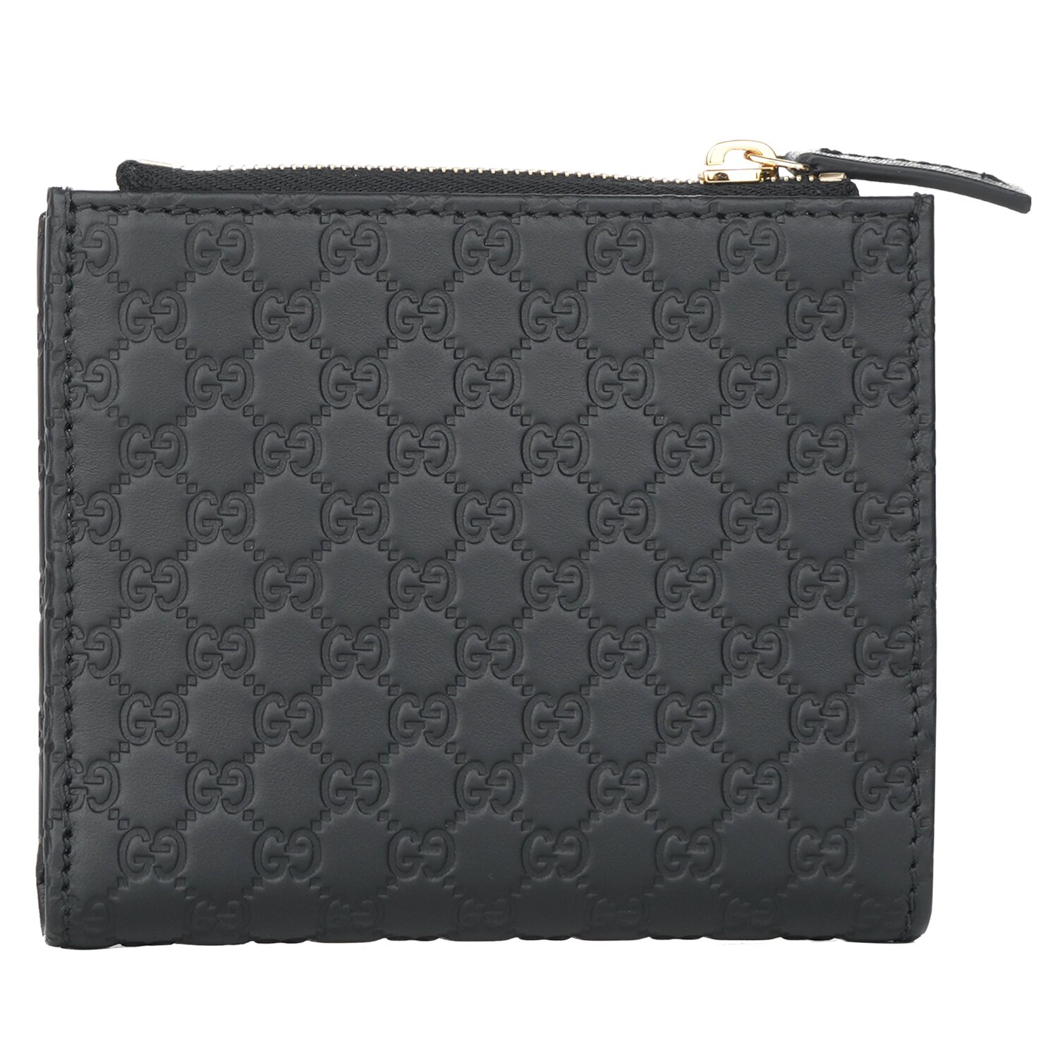 Gucci Micro GG Guccissima Leather Small Bifold Wallet 510318 Black