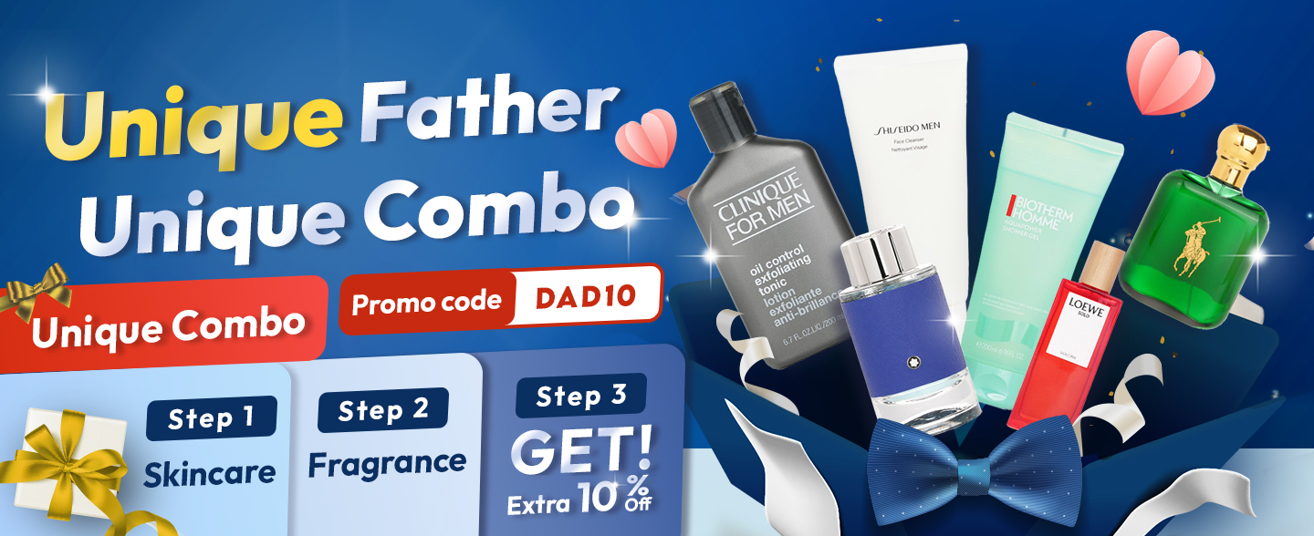 This Father's Day, purchase one item each from our selected skincare products and fragrances, and use the code "DAD10" to enjoy an extra 10% off the combo price at Strawberrynet. 