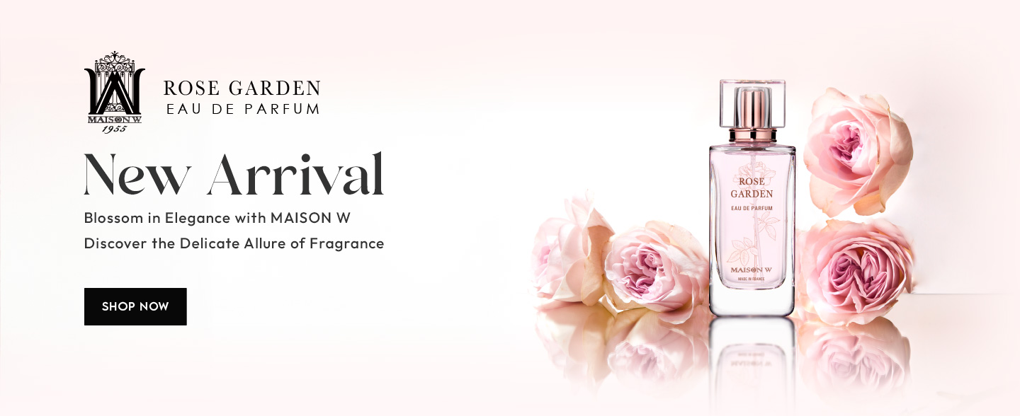 Hailing from the romantic nation -  France, the new Maison W Rose Garden Eau de Parfum Spray, embodies the essence of three exquisite roses: Centifolia, Damascus and Frozen Fairy Roses. 